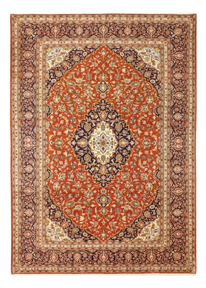 Persisk teppe - Keshan - 332 x 239 cm - lys rød