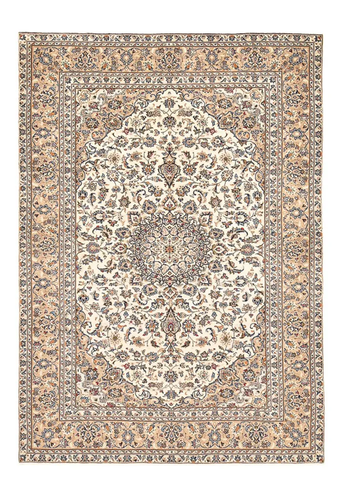 Persisk teppe - Keshan - 333 x 235 cm - lys beige