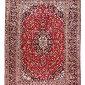 Persisk teppe - Keshan - 336 x 241 cm - rød