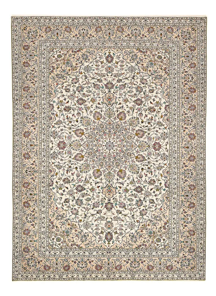 Persisk teppe - Keshan - 340 x 245 cm - lys beige