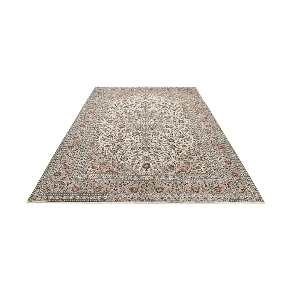 Persisk teppe - Keshan - 340 x 245 cm - lys beige
