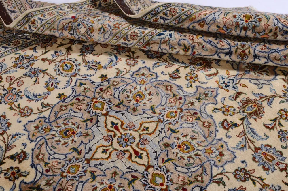 Persisk teppe - Keshan - 342 x 243 cm - beige