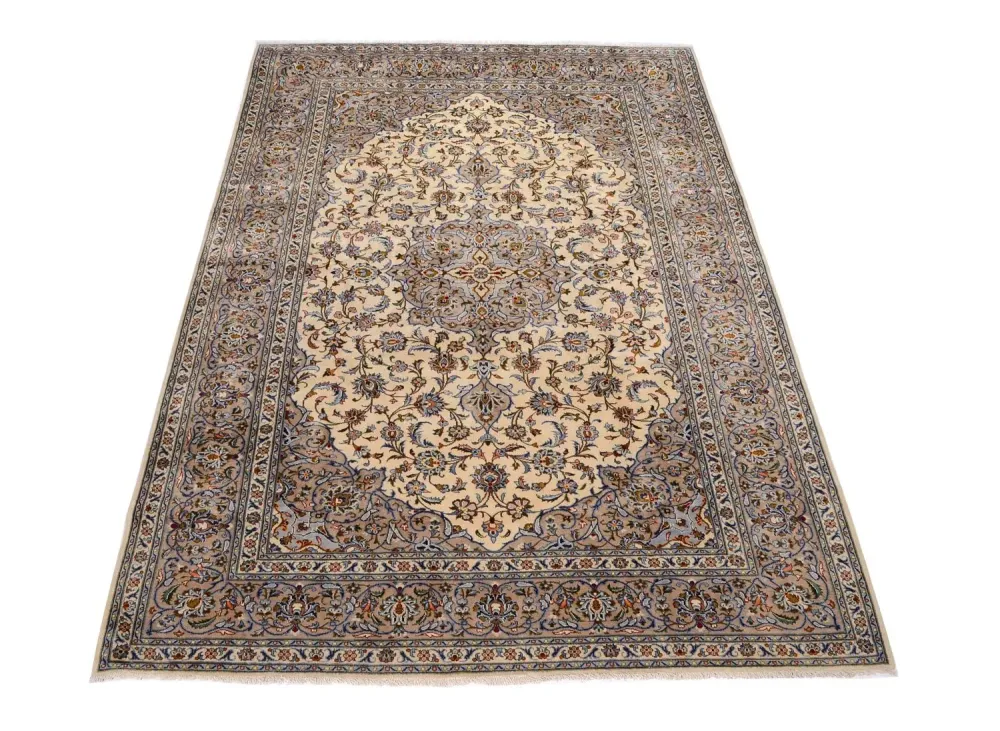 Persisk teppe - Keshan - 342 x 243 cm - beige