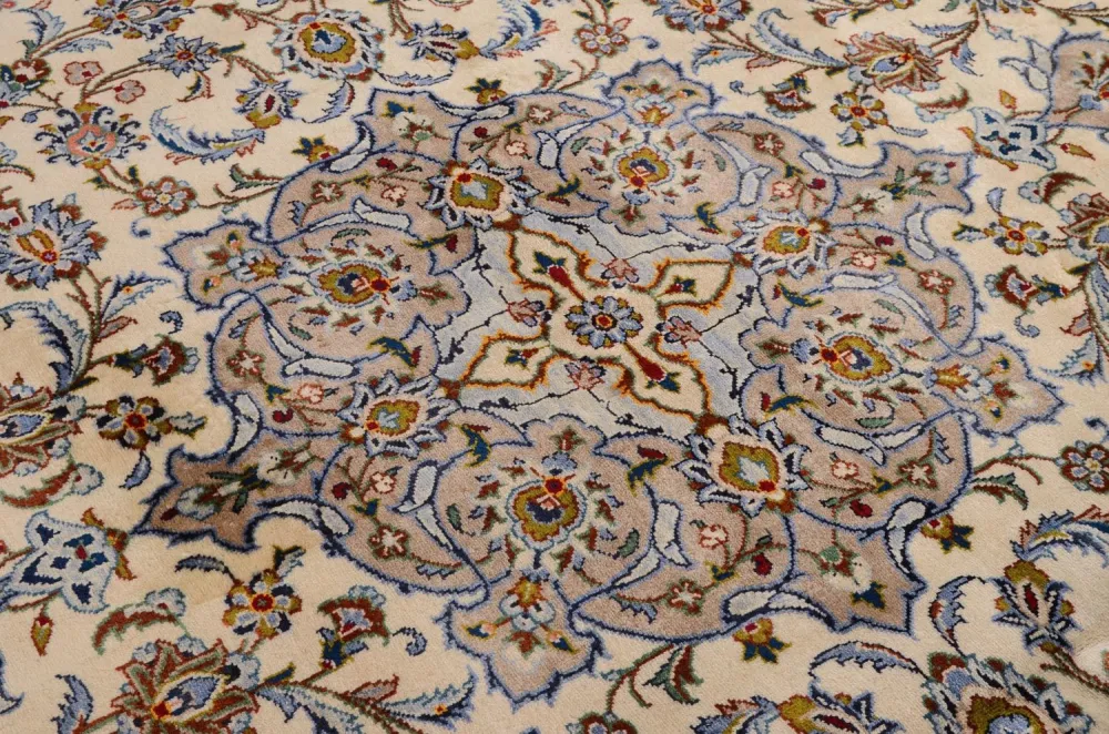 Persisk teppe - Keshan - 342 x 243 cm - beige