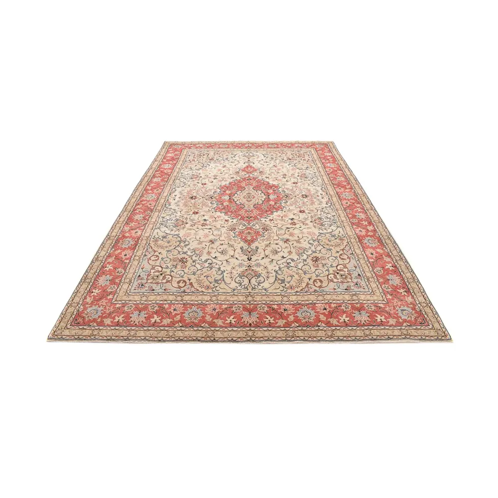 Persisk teppe - Keshan - 342 x 243 cm - lys beige