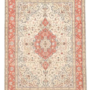 Persisk teppe - Keshan - 342 x 243 cm - lys beige
