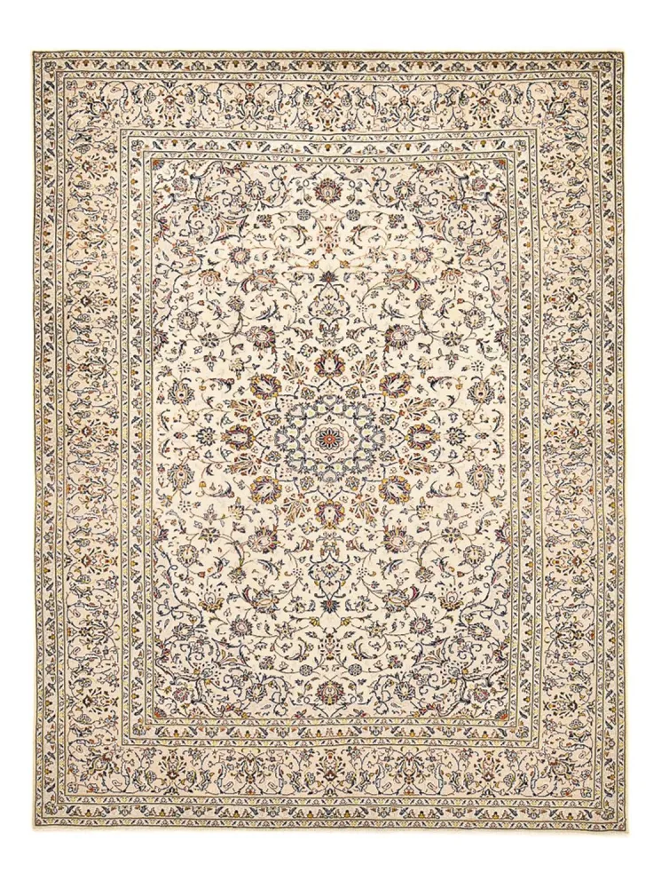 Persisk teppe - Keshan - 342 x 245 cm - lys beige