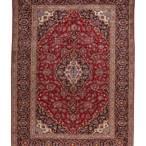 Persisk teppe - Keshan - 342 x 251 cm - rød