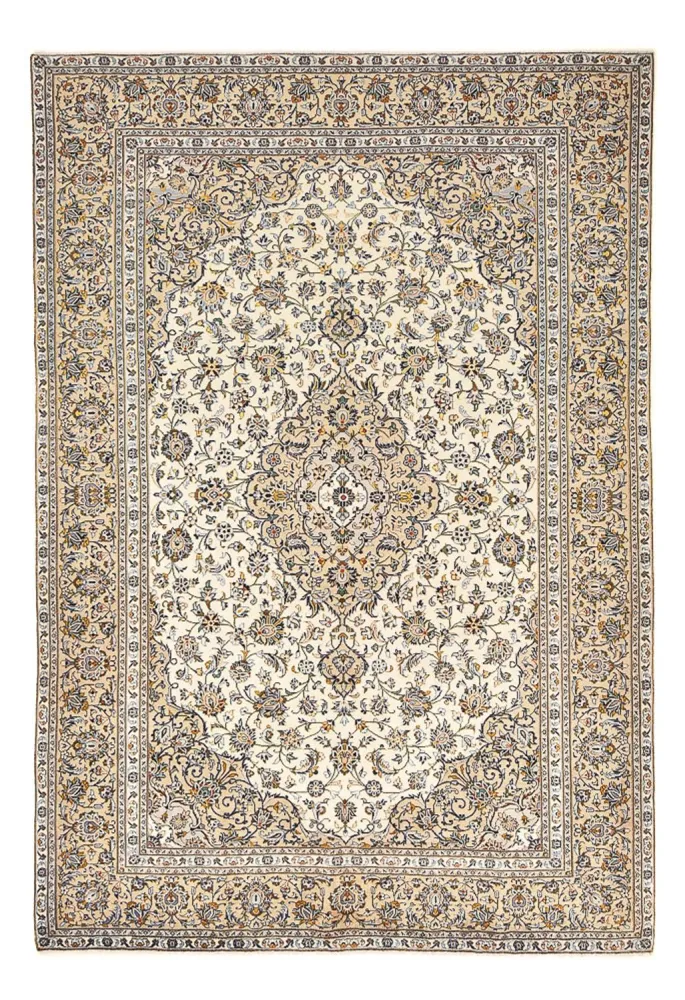 Persisk teppe - Keshan - 343 x 238 cm - lys beige