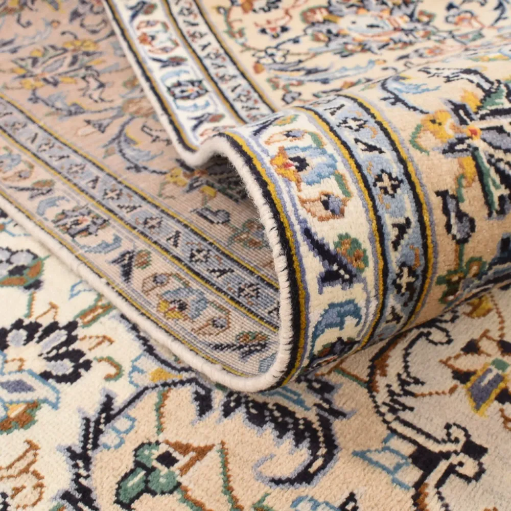 Persisk teppe - Keshan - 343 x 238 cm - lys beige