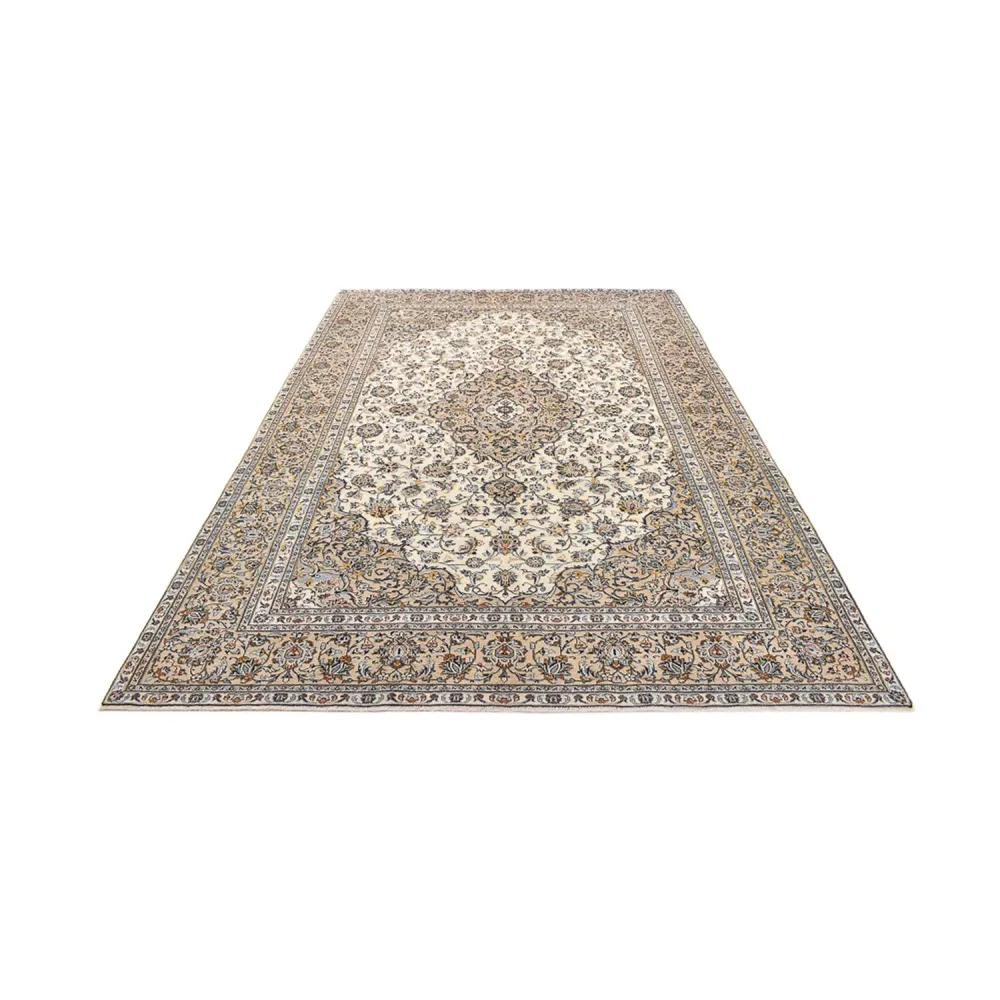 Persisk teppe - Keshan - 343 x 238 cm - lys beige
