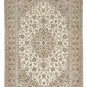 Persisk teppe - Keshan - 343 x 238 cm - lys beige