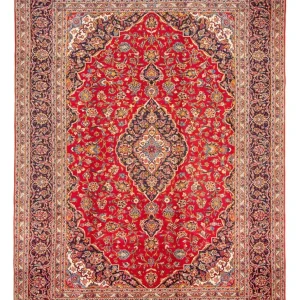 Persisk teppe - Keshan - 343 x 252 cm - rød