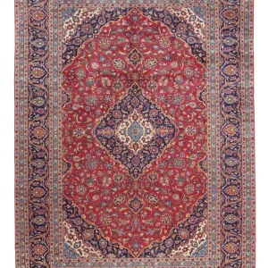 Persisk teppe - Keshan - 344 x 243 cm - rød