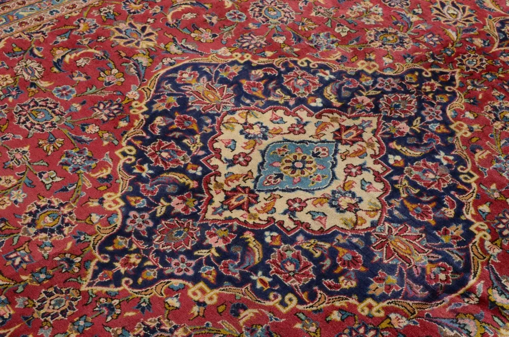 Persisk teppe - Keshan - 344 x 243 cm - rød