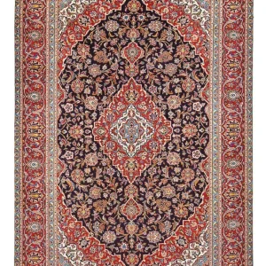 Persisk teppe - Keshan - 345 x 232 cm - mørk rød