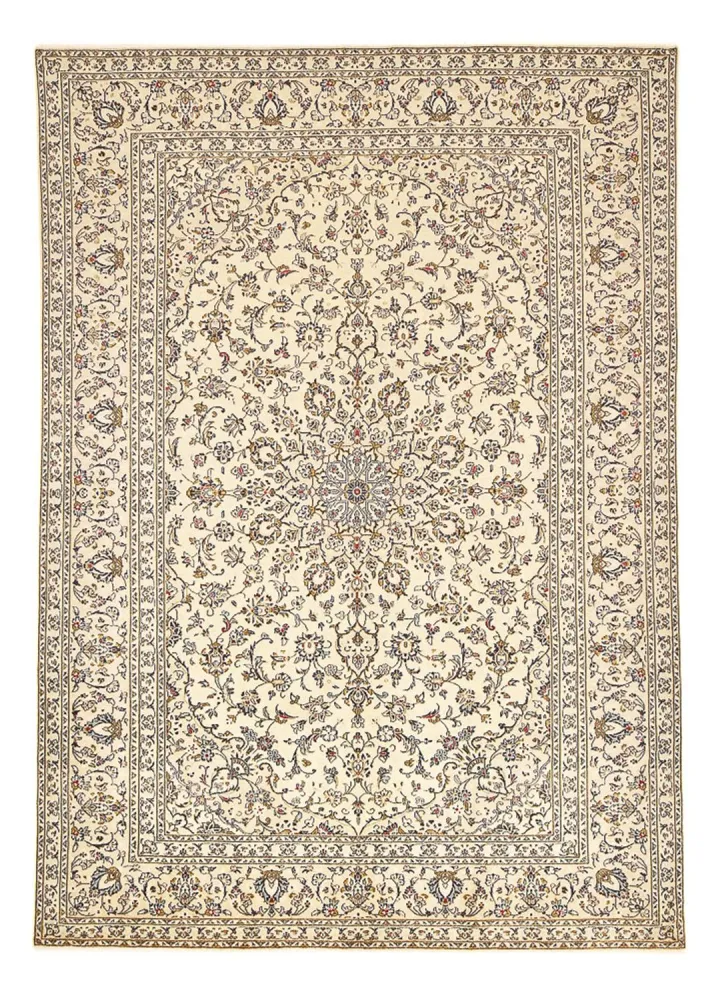 Persisk teppe - Keshan - 345 x 239 cm - lys beige