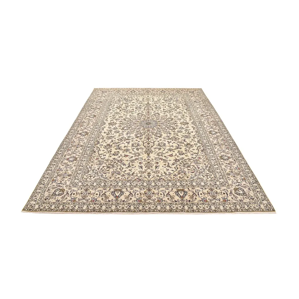 Persisk teppe - Keshan - 345 x 239 cm - lys beige