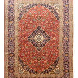 Persisk teppe - Keshan - 345 x 251 cm - rød