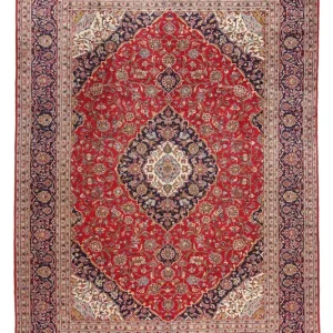 Persisk teppe - Keshan - 345 x 254 cm - rød
