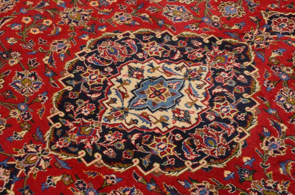 Persisk teppe - Keshan - 346 x 253 cm - rød