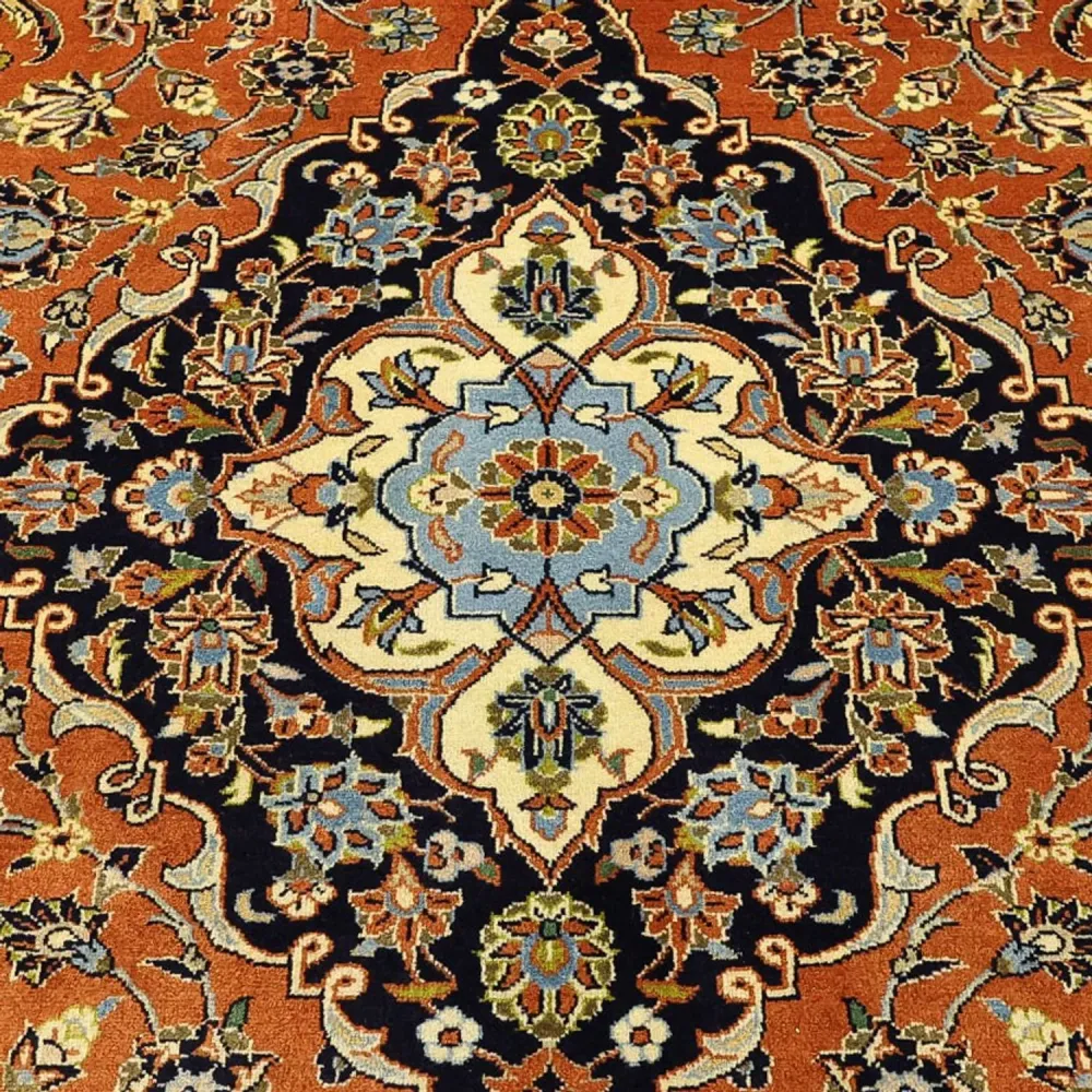 Persisk teppe - Keshan - 347 x 251 cm - lys rød