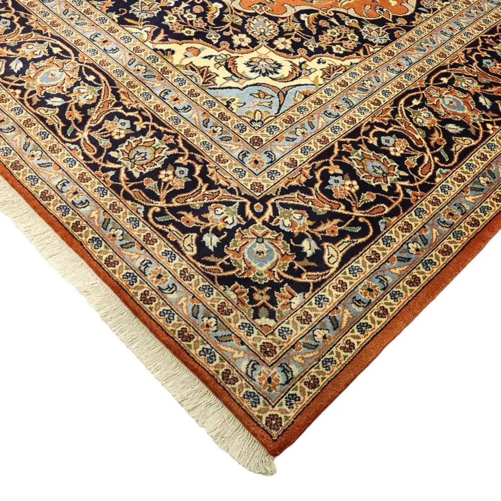 Persisk teppe - Keshan - 347 x 251 cm - lys rød
