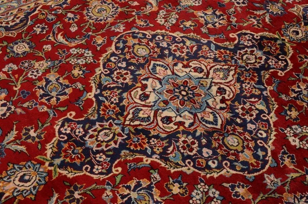 Persisk teppe - Keshan - 349 x 239 cm - rød