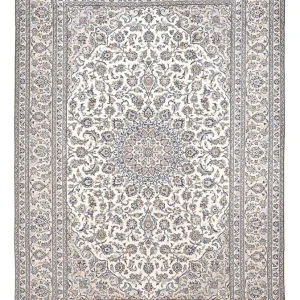 Persisk teppe - Keshan - 350 x 242 cm - grå