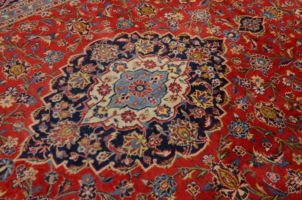 Persisk teppe - Keshan - 350 x 242 cm - rød