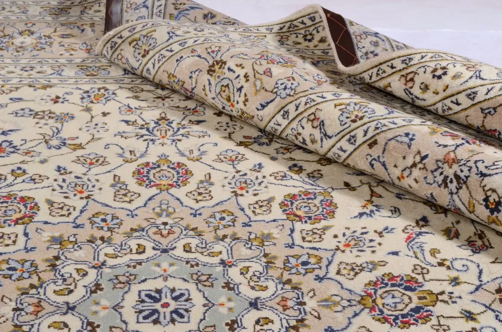 Persisk teppe - Keshan - 350 x 248 cm - beige