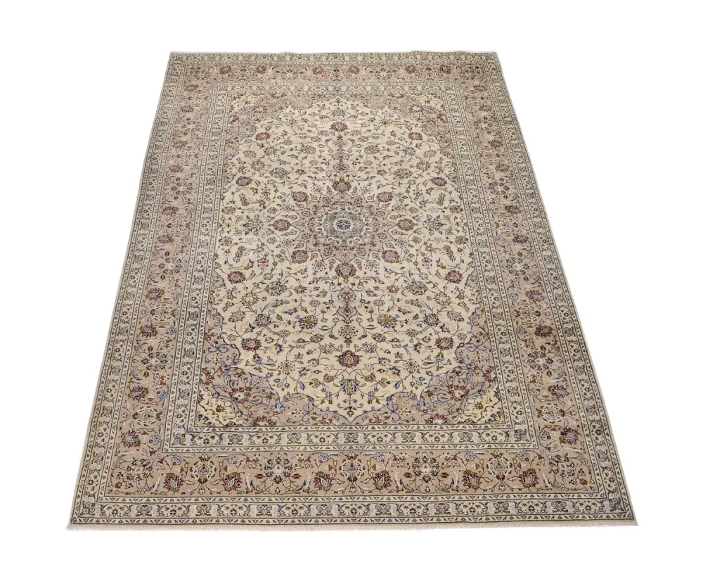 Persisk teppe - Keshan - 350 x 248 cm - beige