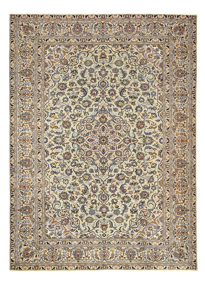 Persisk teppe - Keshan - 350 x 249 cm - mørk beige