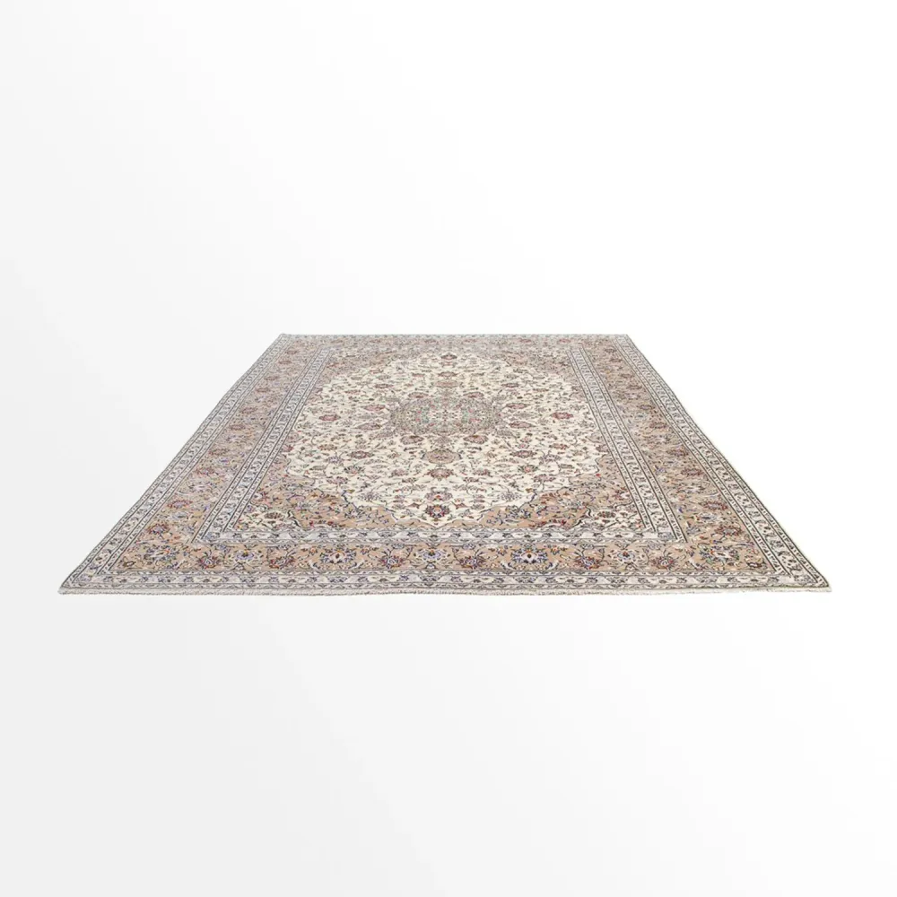 Persisk teppe - Keshan - 351 x 245 cm - beige