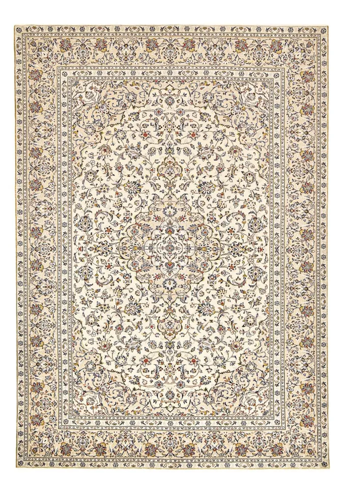 Persisk teppe - Keshan - 352 x 237 cm - lys beige