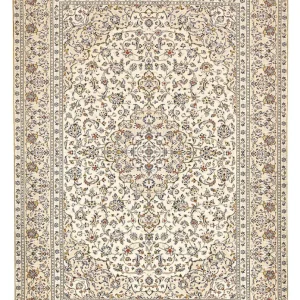 Persisk teppe - Keshan - 352 x 237 cm - lys beige