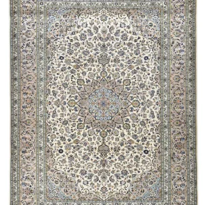 Persisk teppe - Keshan - 352 x 257 cm - grå