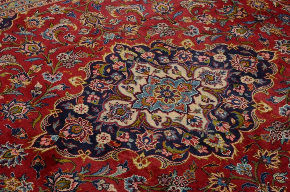 Persisk teppe - Keshan - 353 x 244 cm - rød
