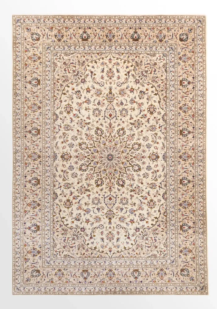 Persisk teppe - Keshan - 355 x 245 cm - beige