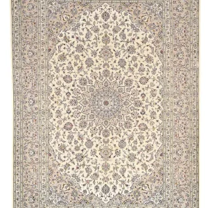Persisk teppe - Keshan - 355 x 245 cm - mørk beige