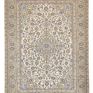 Persisk teppe - Keshan - 355 x 256 cm - lys beige