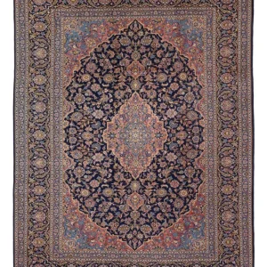 Persisk teppe - Keshan - 355 x 264 cm - mørk beige