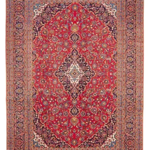 Persisk teppe - Keshan - 356 x 256 cm - rød