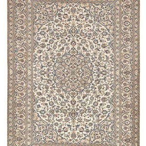 Persisk teppe - Keshan - 361 x 249 cm - mørk beige