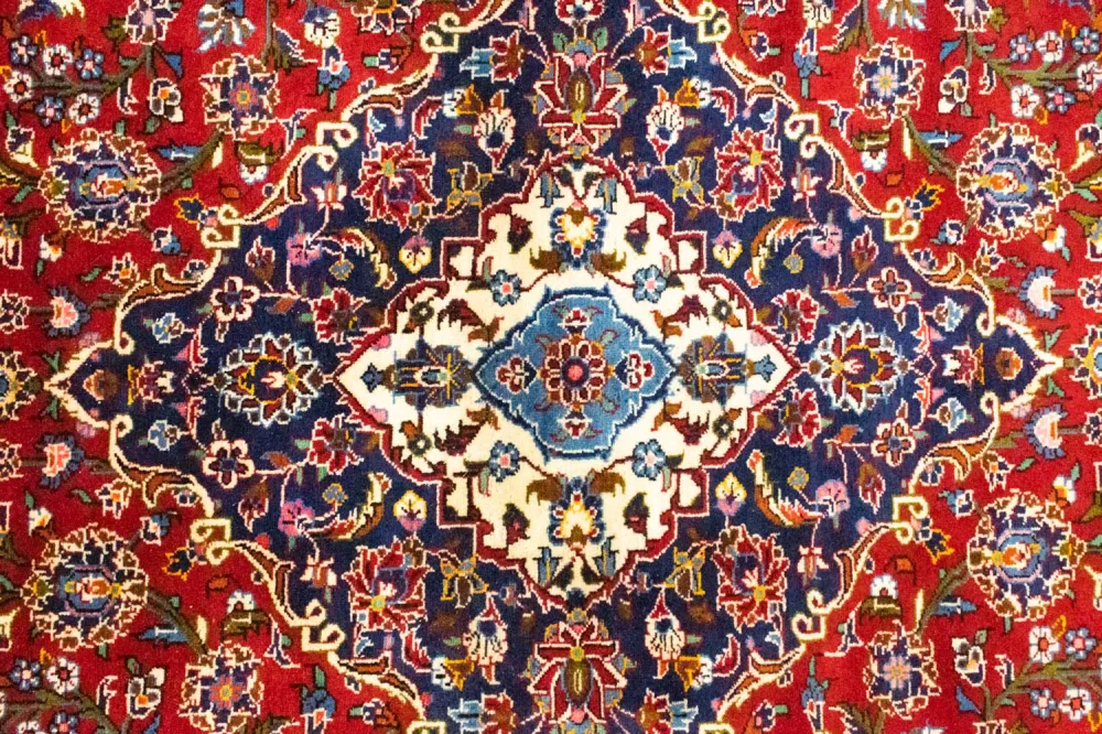 Persisk teppe - Keshan - 362 x 251 cm - mørk rød