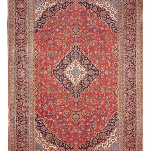 Persisk teppe - Keshan - 362 x 252 cm - rød