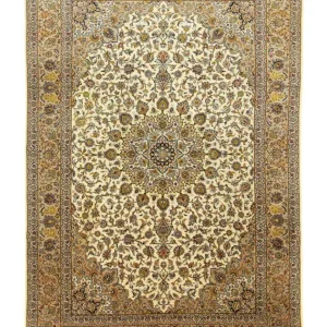 Persisk teppe - Keshan - 364 x 250 cm - beige