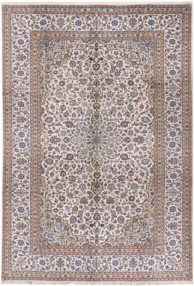 Persisk teppe - Keshan - 365 x 250 cm - krem