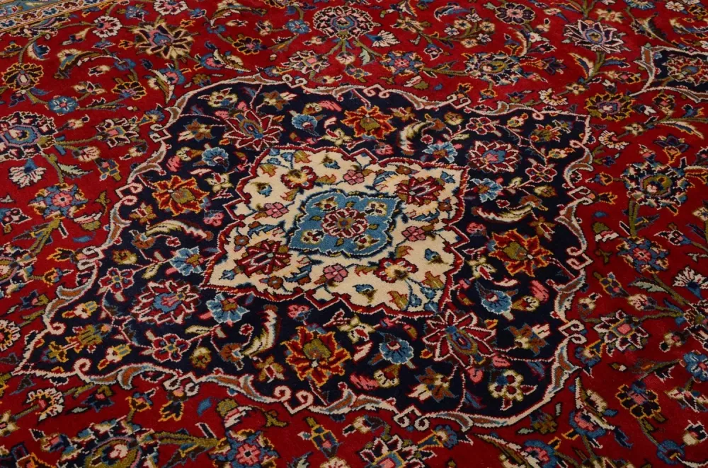 Persisk teppe - Keshan - 365 x 253 cm - rød