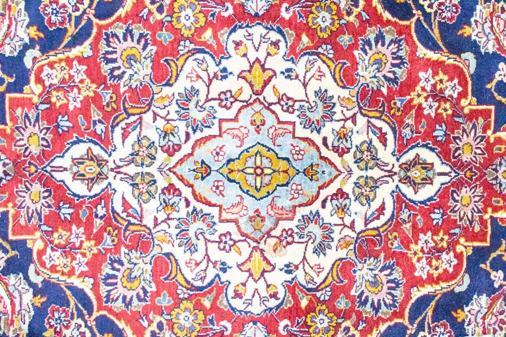 Persisk teppe - Keshan - 367 x 285 cm - mørkeblå